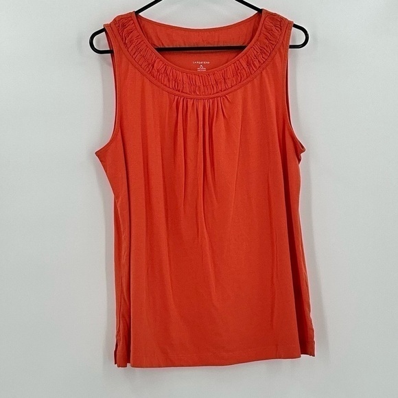 𝅺LANDS’ End Women’s Orange Tank Top Size Medium - Picture 1 of 7